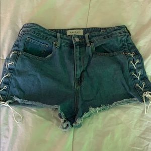 ripped jean shorts